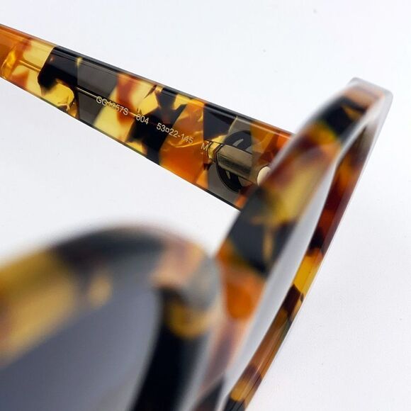 NEW Gucci GG1257S 004 Havana Gradient Blue Butterfly Oversized Women Sunglasses main image 4
